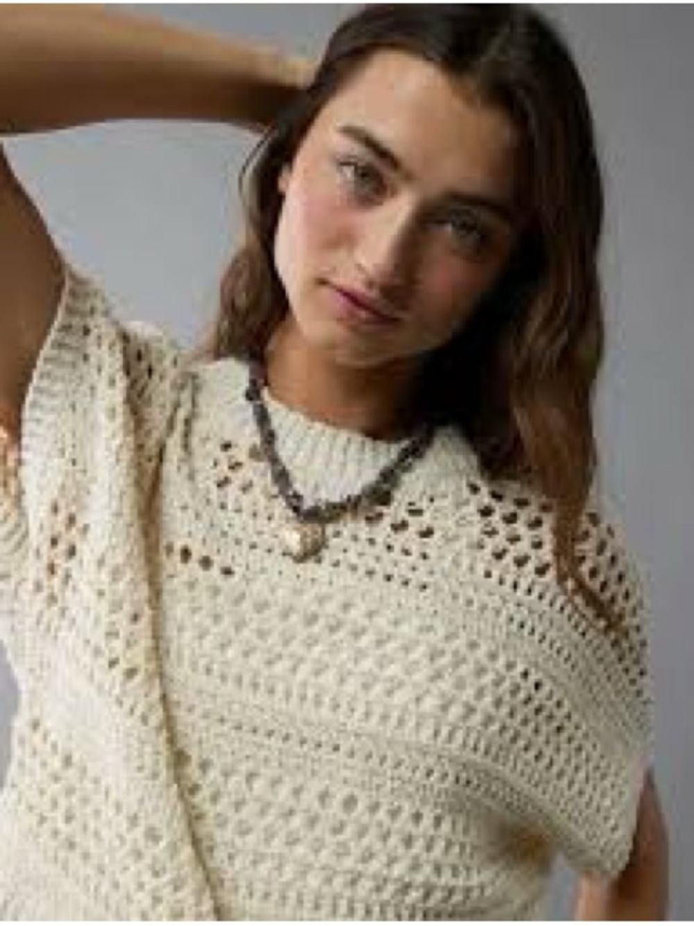 American eagle slouchy short sleeve sweater